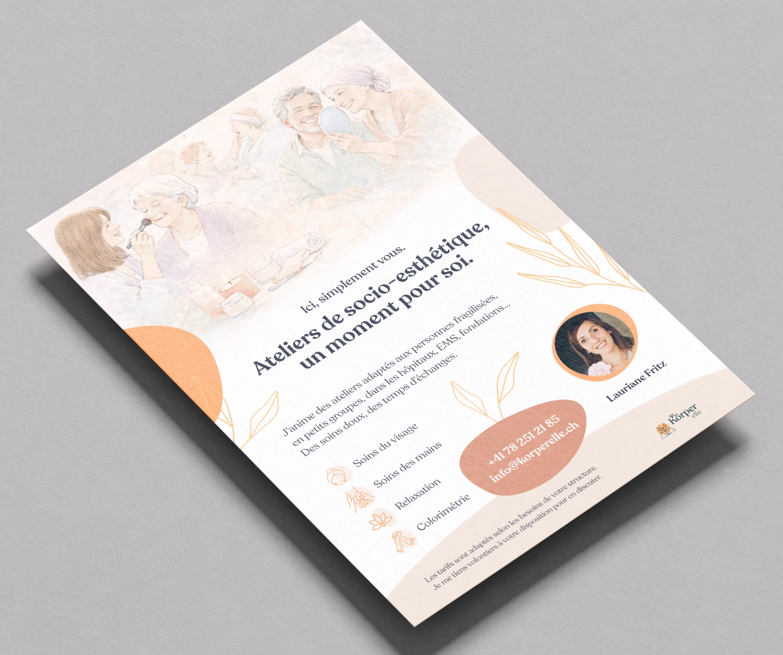 Le flyer réalisé aux couleurs de Körperelle